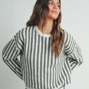Striped Fleece Top